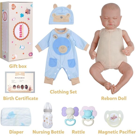 🆕20inch Soft Cloth Body Newborn Baby Poseable Limbs Lovella Doll  Reborn Baby - Picture 6 of 6